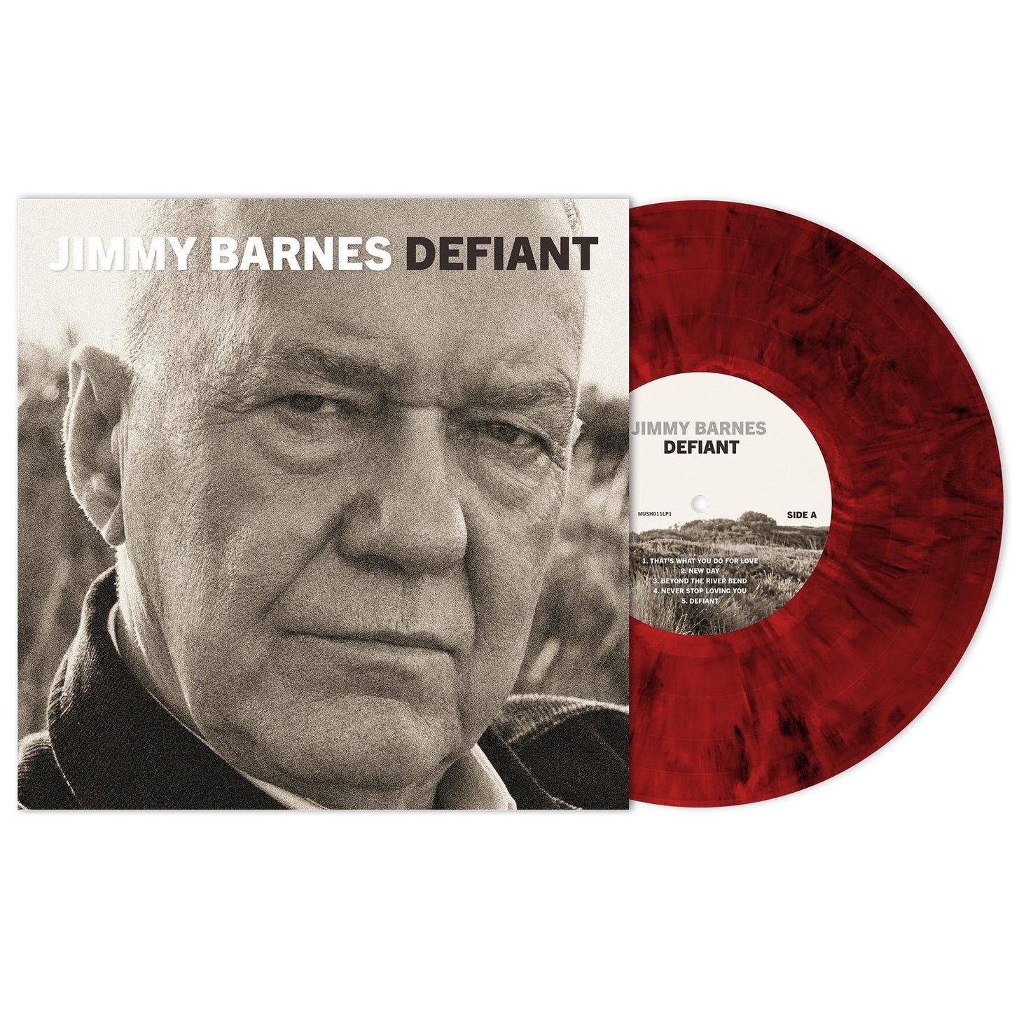 Jimmy Barnes - DEFIANT (Red / Black Marbled Vinyl)