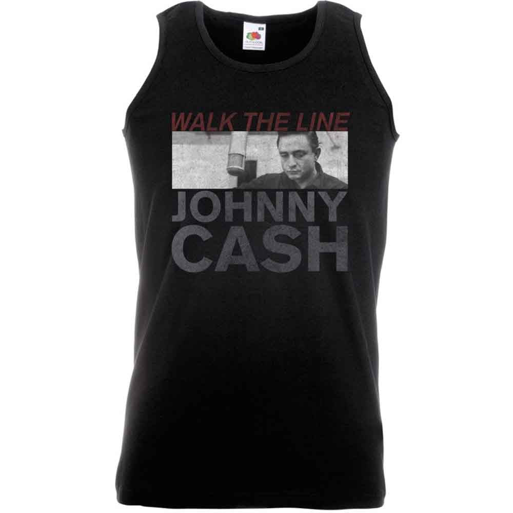 Cash, Johnny Unisex Vest T-Shirt: Studio Shot (Black)