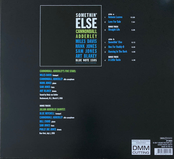 Cannonball Adderley – Somethin' Else LP