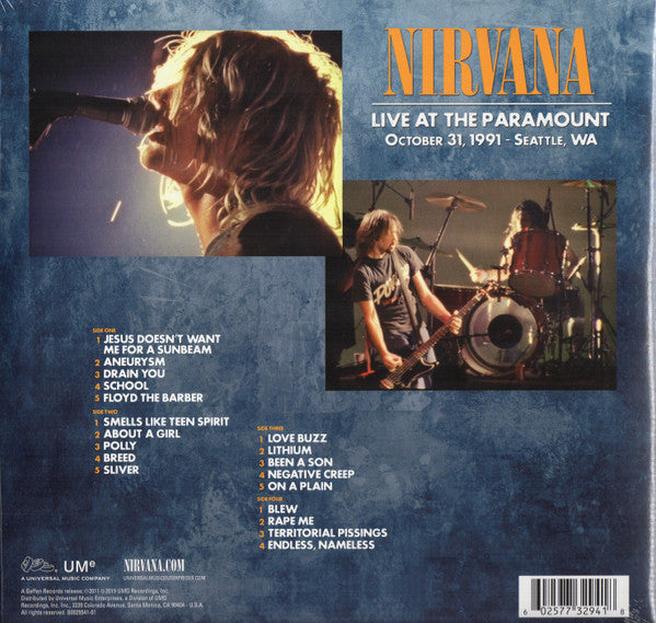Nirvana – Live At The Paramount - LP