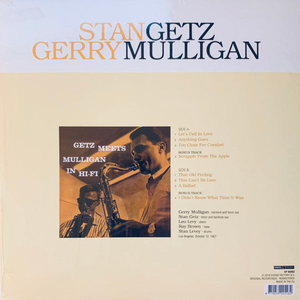 Stan Getz, Gerry Mulligan – Getz Meets Mulligan In HI-FI - LP
