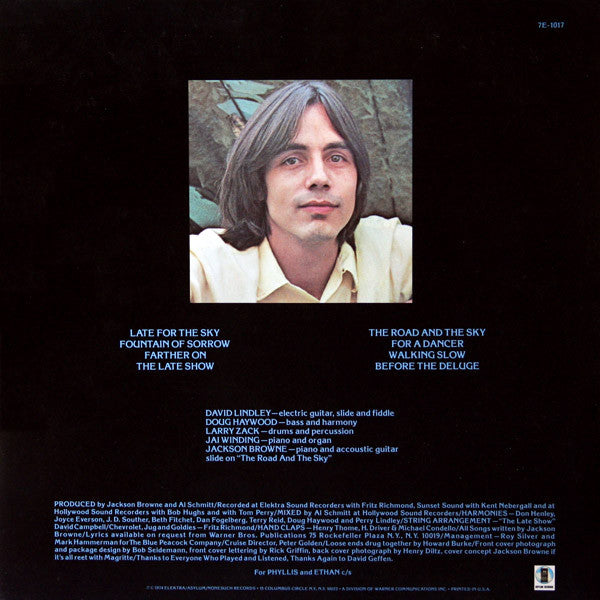 Jackson Browne – Late For The Sky - LP