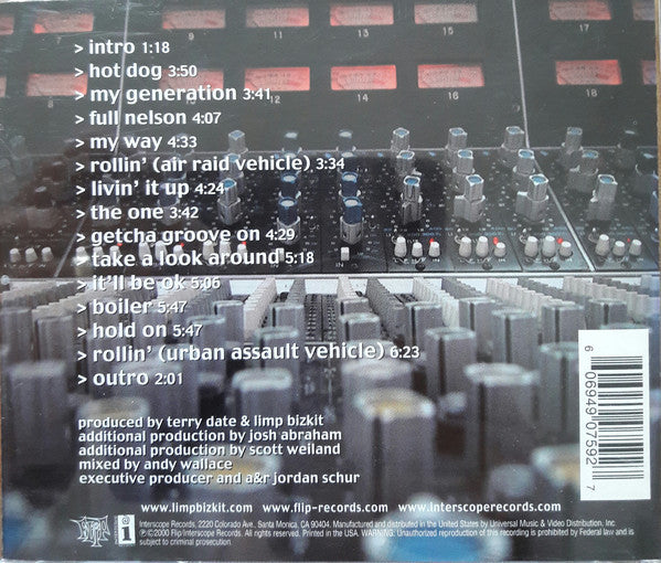 Limp Bizkit – Chocolate Starfish And The Hot Dog Flavored Water - CD