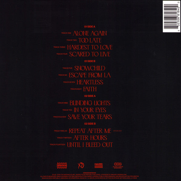 The Weeknd – After Hours - 2LP