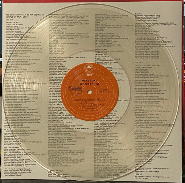 Meat Loaf – Bat Out Of Hell - LP (Clear)