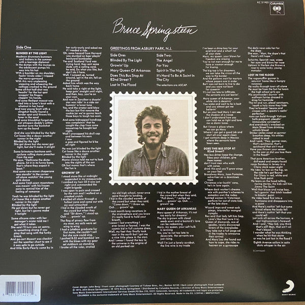 Bruce Springsteen – Greetings From Asbury Park, N.J. - LP