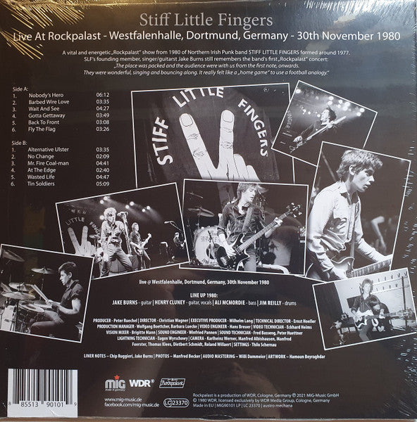 Stiff Little Fingers – Live At Rockpalast 1980 - LP