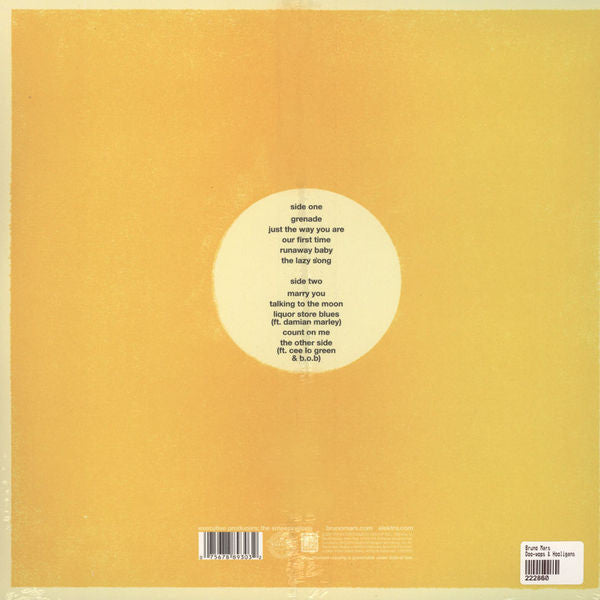 Bruno Mars – Doo-Wops & Hooligans - LP