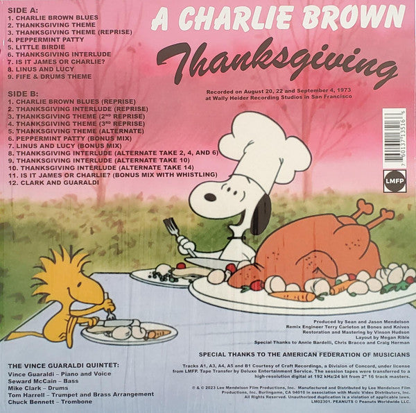 Vince Guaraldi – A Charlie Brown Thanksgiving - LP
