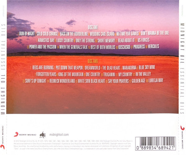 Midnight Oil – Essential Oils - CD