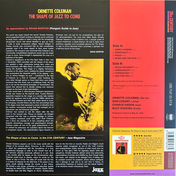 Ornette Coleman – The Shape Of Jazz To Come - LP