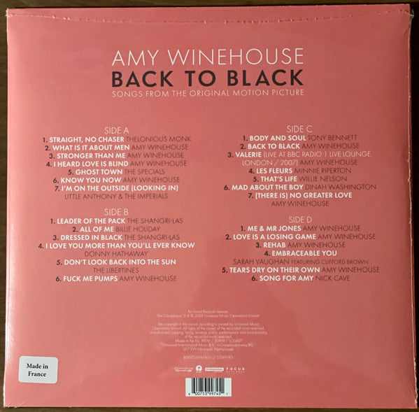 Back to Black (Songs from the Original Motion Picture). 2LP