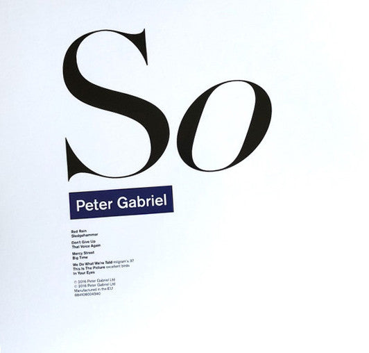 Peter Gabriel – So - LP