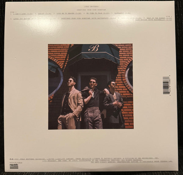 Jonas Brothers – Greetings From Your Hometown - LP