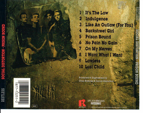 Social Distortion – Prison Bound - CD 2nd Hand (NM)