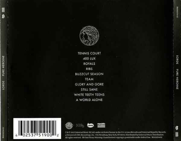 Lorde – Pure Heroine CD