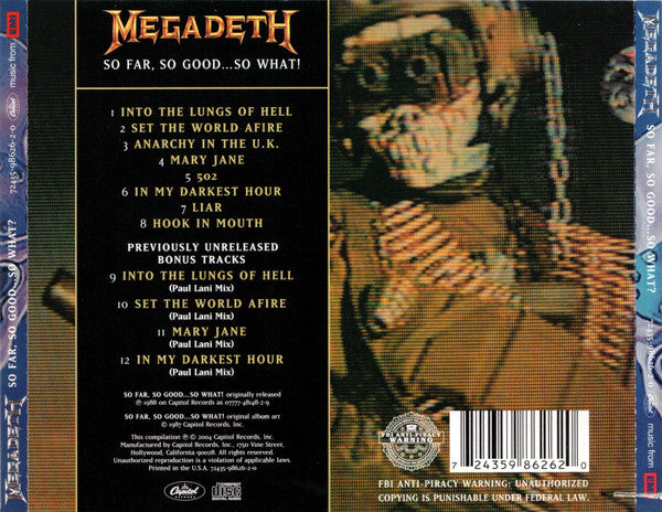 Megadeth – So Far, So Good...So What! - CD