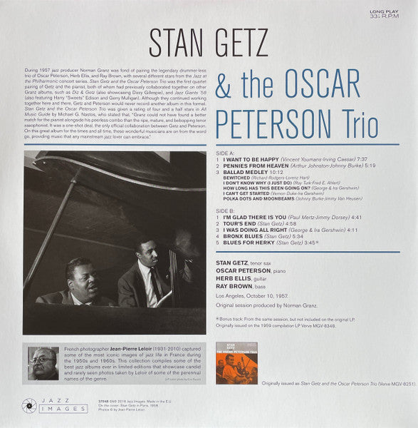 Stan Getz & The Oscar Peterson Trio – Stan Getz & the Oscar Peterson Trio - LP