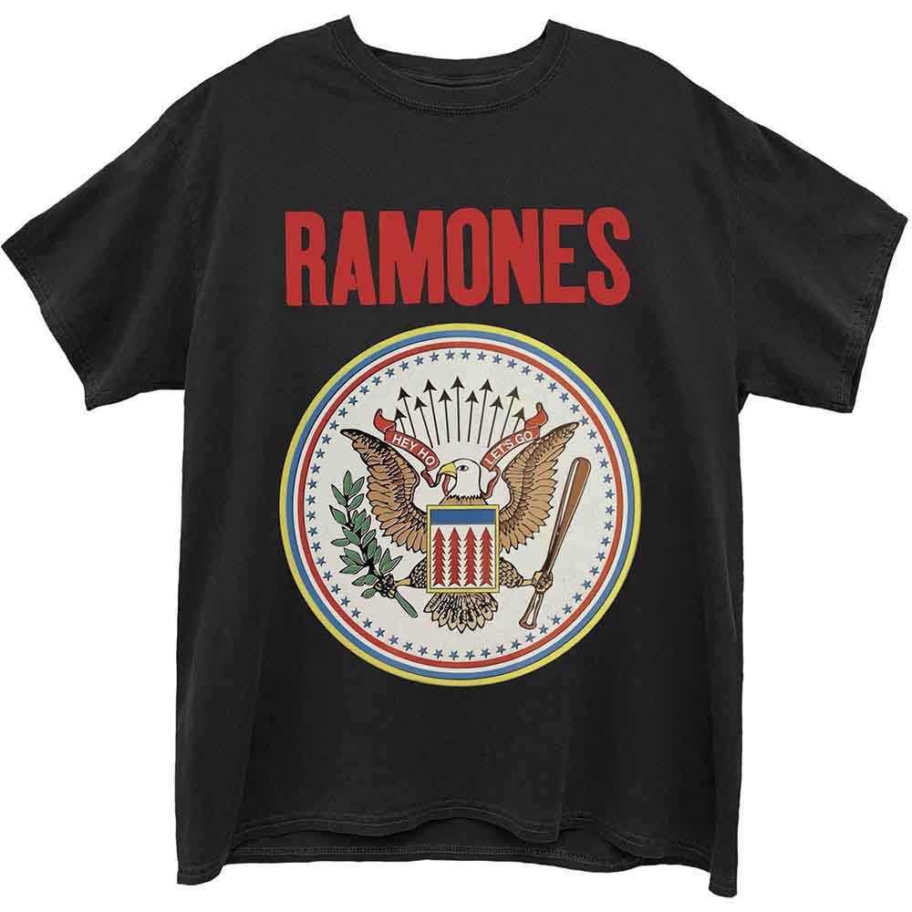 Ramones Unisex T-Shirt: Full Colour Seal (Black)