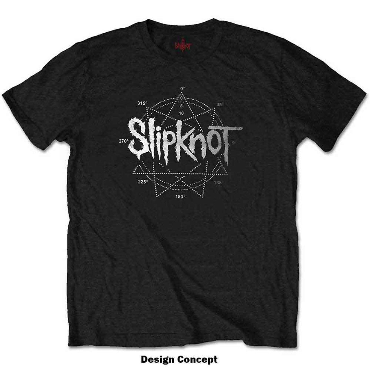 Slipknot Unisex T-Shirt: Logo Star (Black) (Embellished)