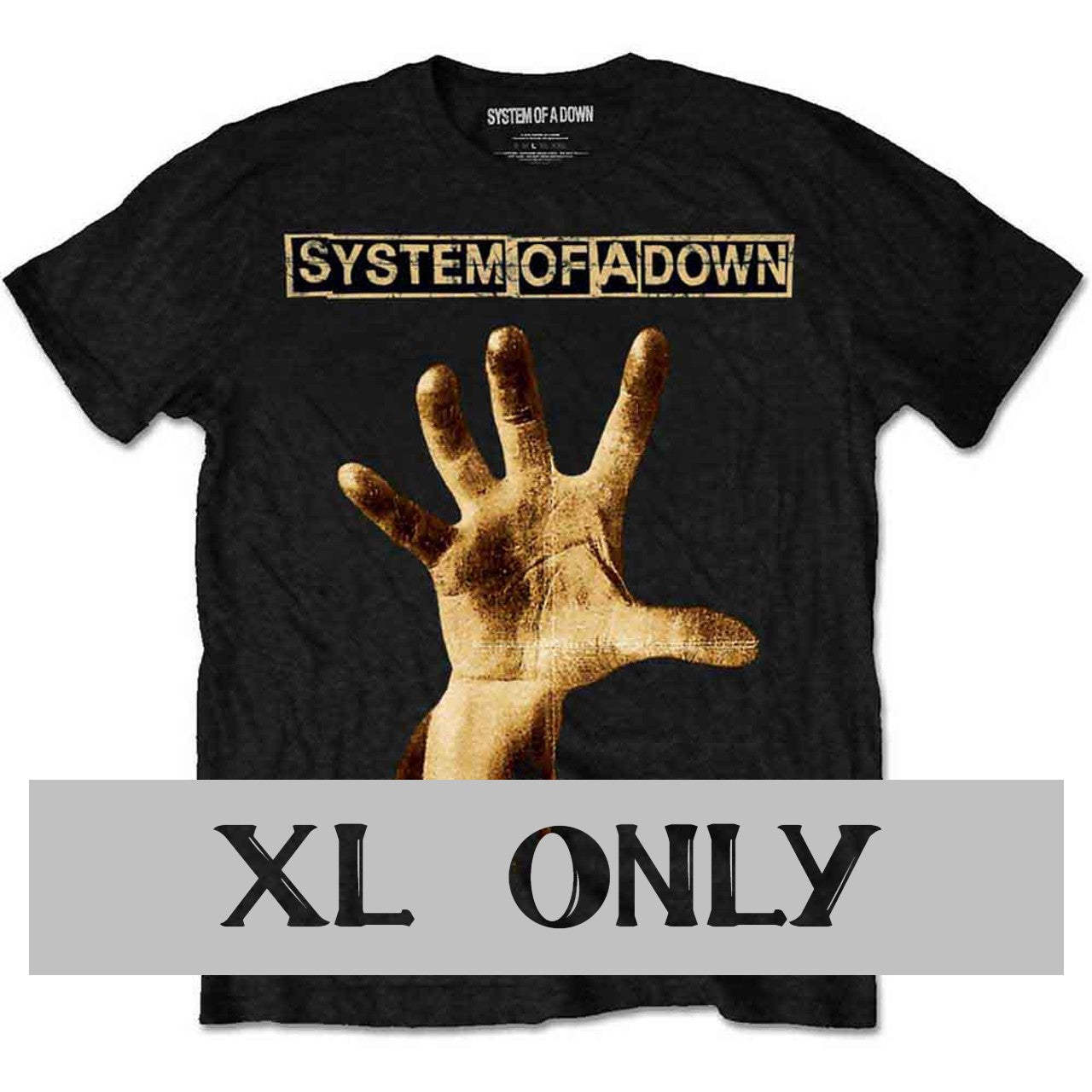 System Of A Down Unisex T-Shirt: Hand (Black) XL