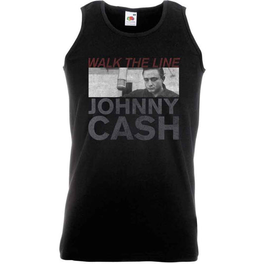 Cash, Johnny  Unisex Vest T-Shirt: Studio Shot (Black)