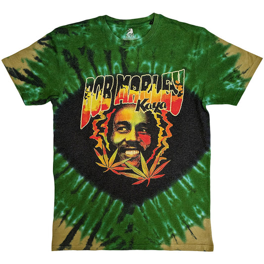 Marley Bob Unisex T-Shirt: Kaya Smoke (Green) (Wash Collection)