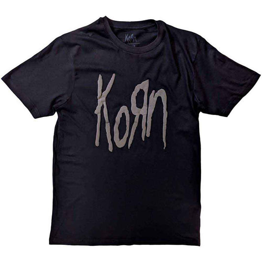 Korn Unisex T-Shirt: Logo (Black) (Hi-Build)