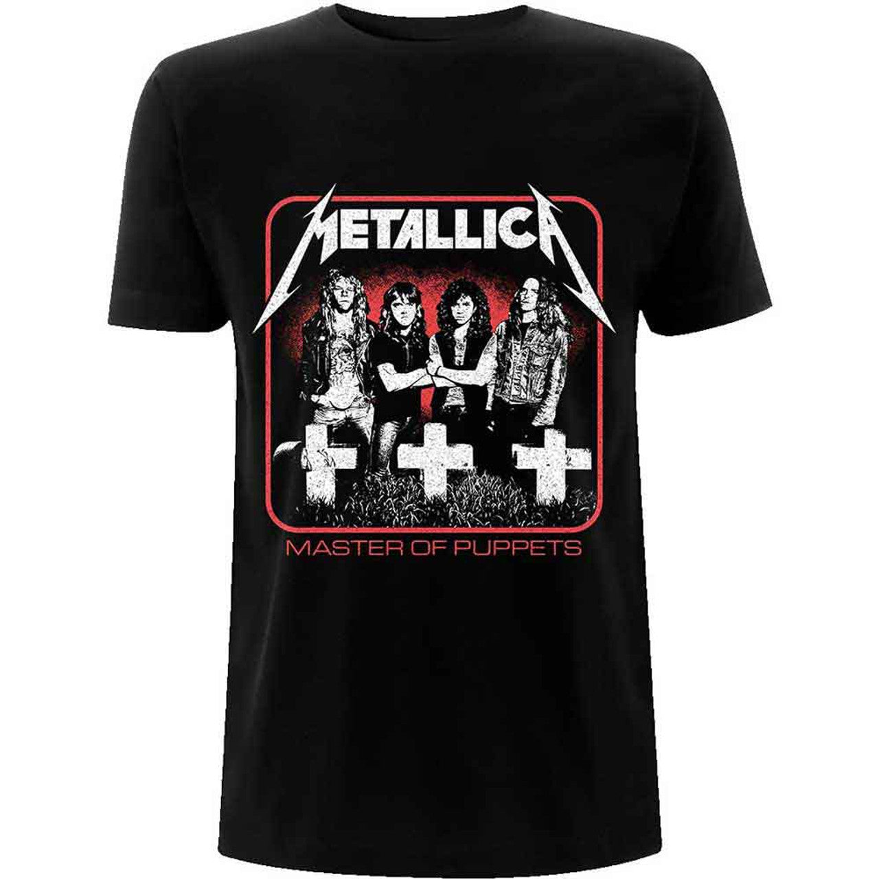 Metallica Unisex T-Shirt: Vintage Master of Puppets Photo (Black)