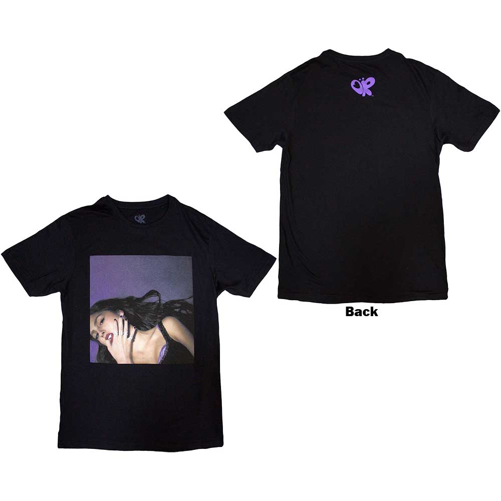 Rodrigo Olivia Unisex T-Shirt: Guts Album Cover (Black) (Back Print)