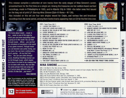 Nina Simone - Strange Fruit - Rare Studio & Live Recordings - CD