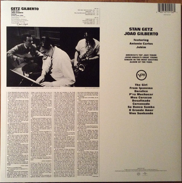 Stan Getz, Joao Gilberto* Featuring Antonio Carlos Jobim – Getz / Gilberto LP