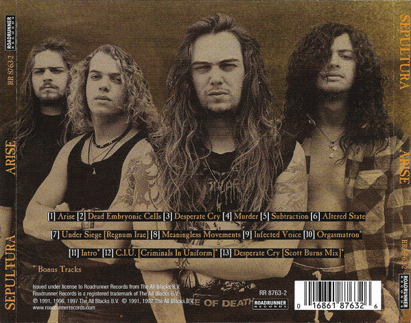 Sepultura - Arise - CD