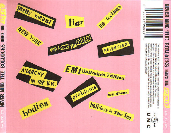 Sex Pistols – Never Mind The Bollocks Here's The Sex Pistols CD