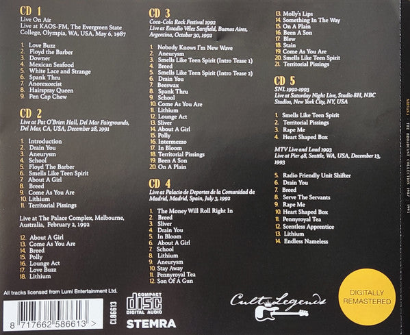 Nirvana - Collected Broadcasts 1987-1993 - Import 5 x CD (The Broadcast Collection)