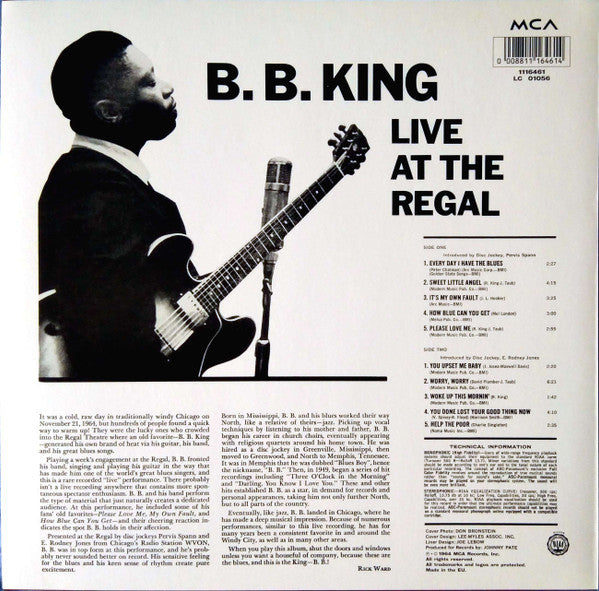 B.B. King – Live At The Regal - LP
