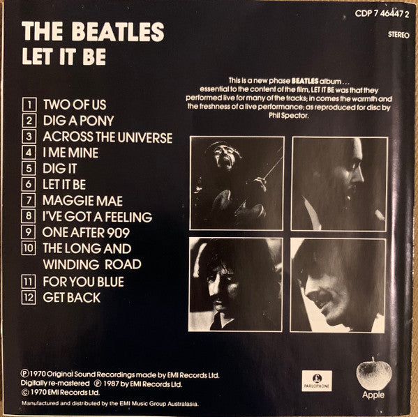 The Beatles – Let It Be - CD 2nd Hand (VG+)