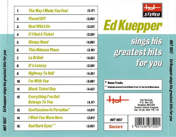Ed Kuepper – Sings His Greatest Hits For You - CD