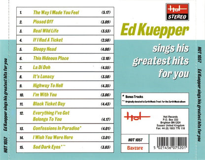 Ed Kuepper – Sings His Greatest Hits For You - CD