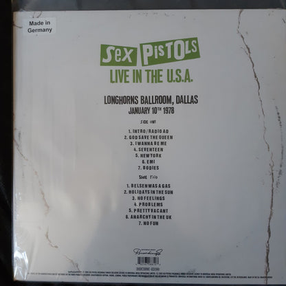 Sex Pistols – Live In The U.S.A (Longhorns Ballroom, Dallas) January 10th 1978 LP