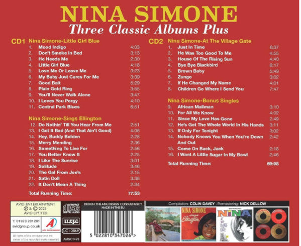 Nina Simone - Three Classic Albums Plus - CD