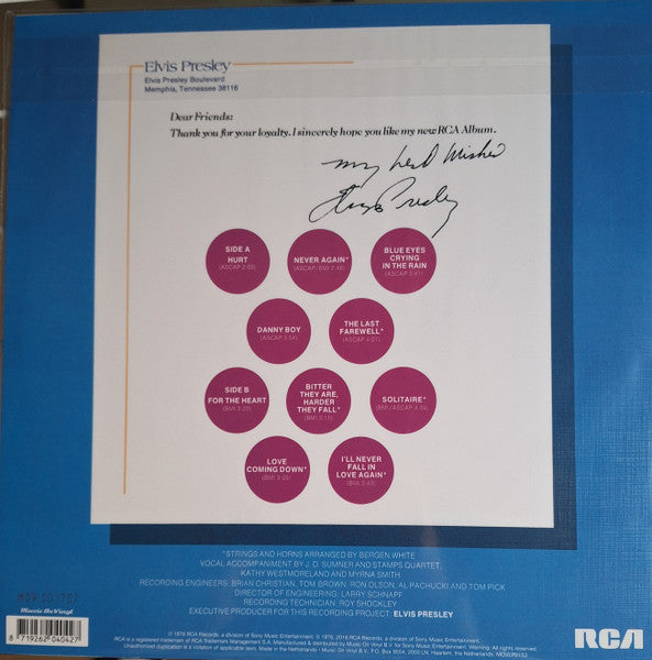 Elvis Presley – From Elvis Presley Boulevard, Memphis, Tennessee - LP