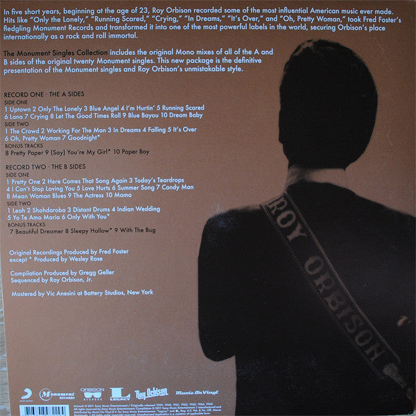 Roy Orbison – The Monument Singles Collection (1960-1964) - LP