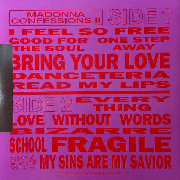 Madonna – Confessions II - 1LP