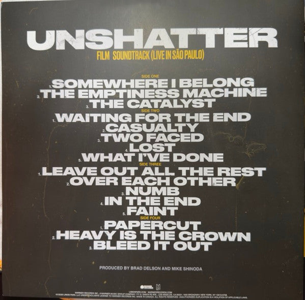 Linkin Park – Unshatter - Film Soundtrack (Live In São Paulo) - 2LP