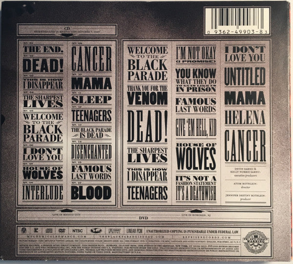 My Chemical Romance – The Black Parade Is Dead! - CD (+DVD) Digipak