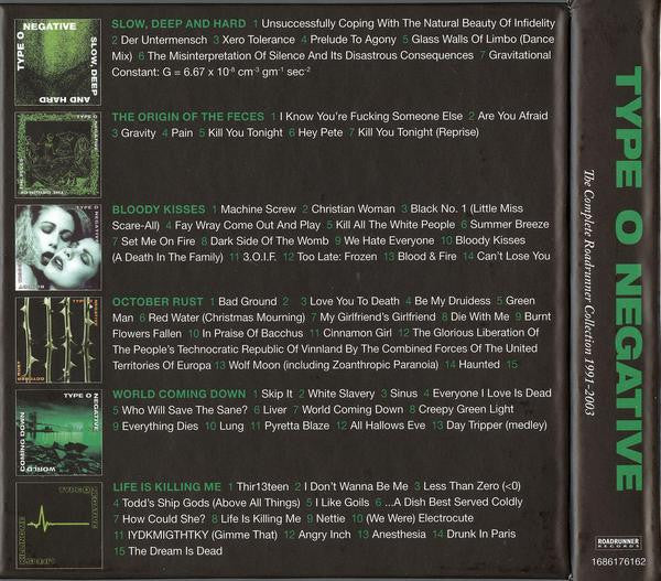 Type O Negative - The Complete Roadrunner Collection 1991-2003 - 6 x CD Box