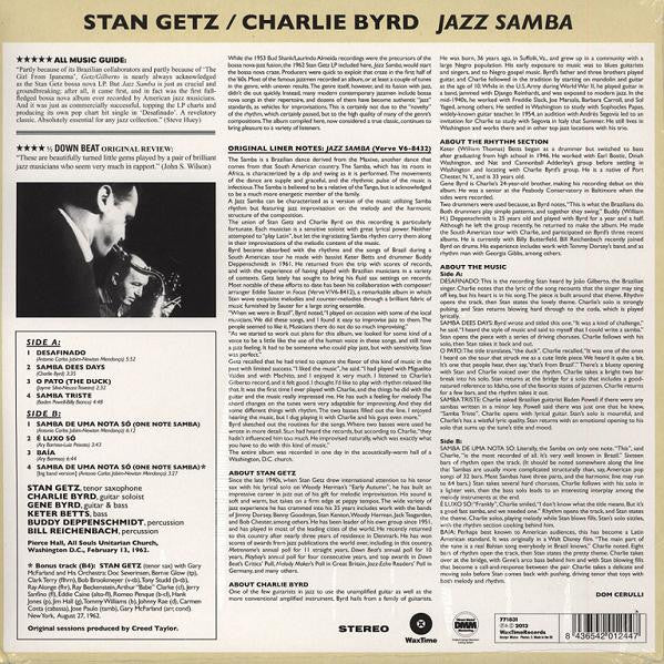 Stan Getz / Charlie Byrd – Jazz Samba - LP