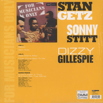 Stan Getz, Dizzy Gillespie, Sonny Stitt – For Musicians Only - LP
