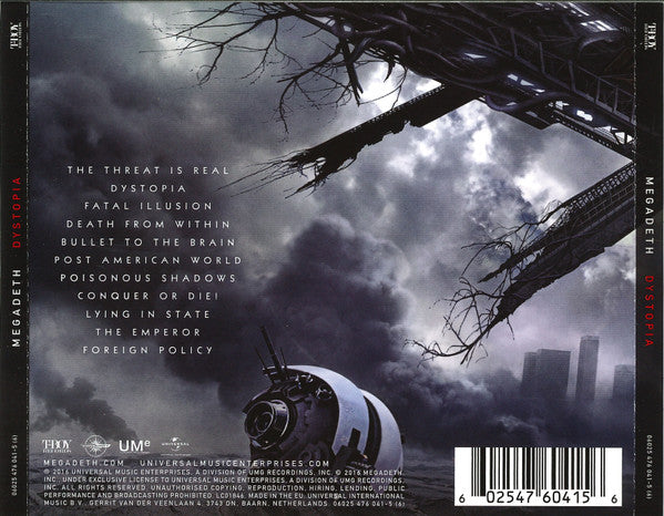 Megadeth – Dystopia - CD